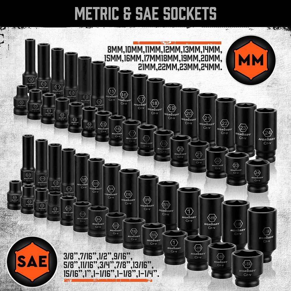 1/2" Drive Impact Socket | 66 Piece Set - South East Clearance Centre
