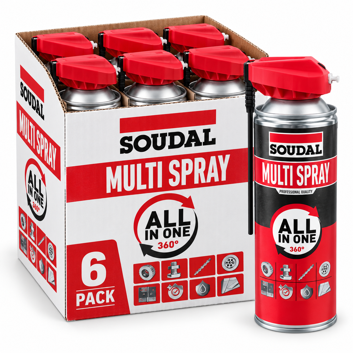 Soudal Multi Spray All In One 360° – Box of 6