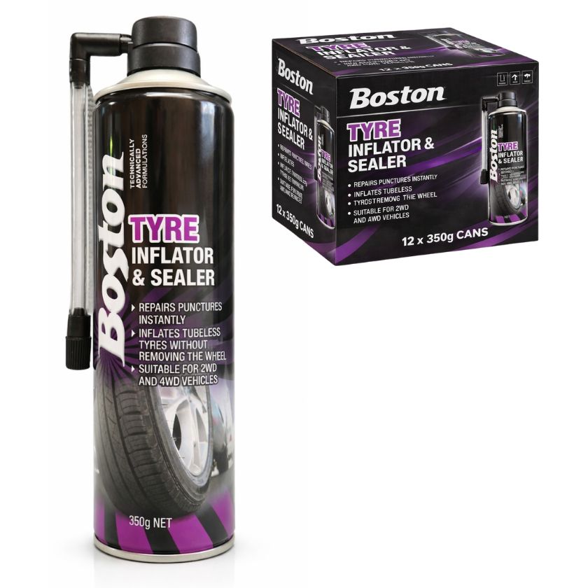 Boston 78615 Tyre Inflator & Sealer 350GM (12 Cans) - South East Clearance Centre