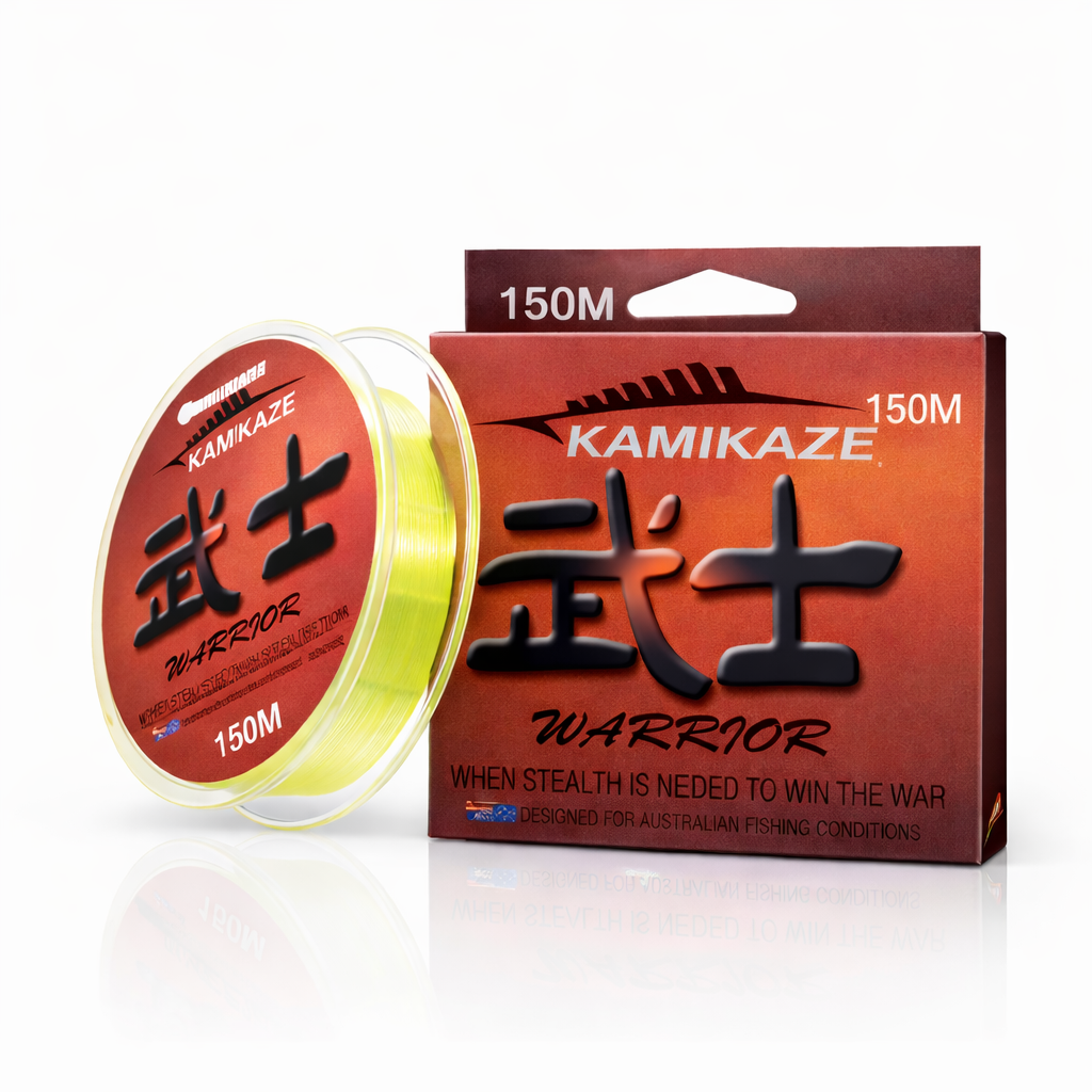 Kamikaze WARRIOR Japanese Super Grade Fishing Line - 150m (4lb) YELLOW - South East Clearance Centre