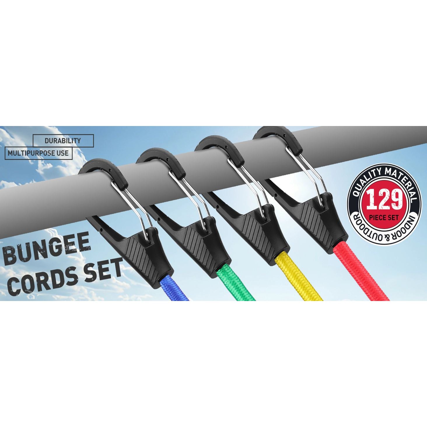 129 Piece Bungee Cord Set - South East Clearance Centre