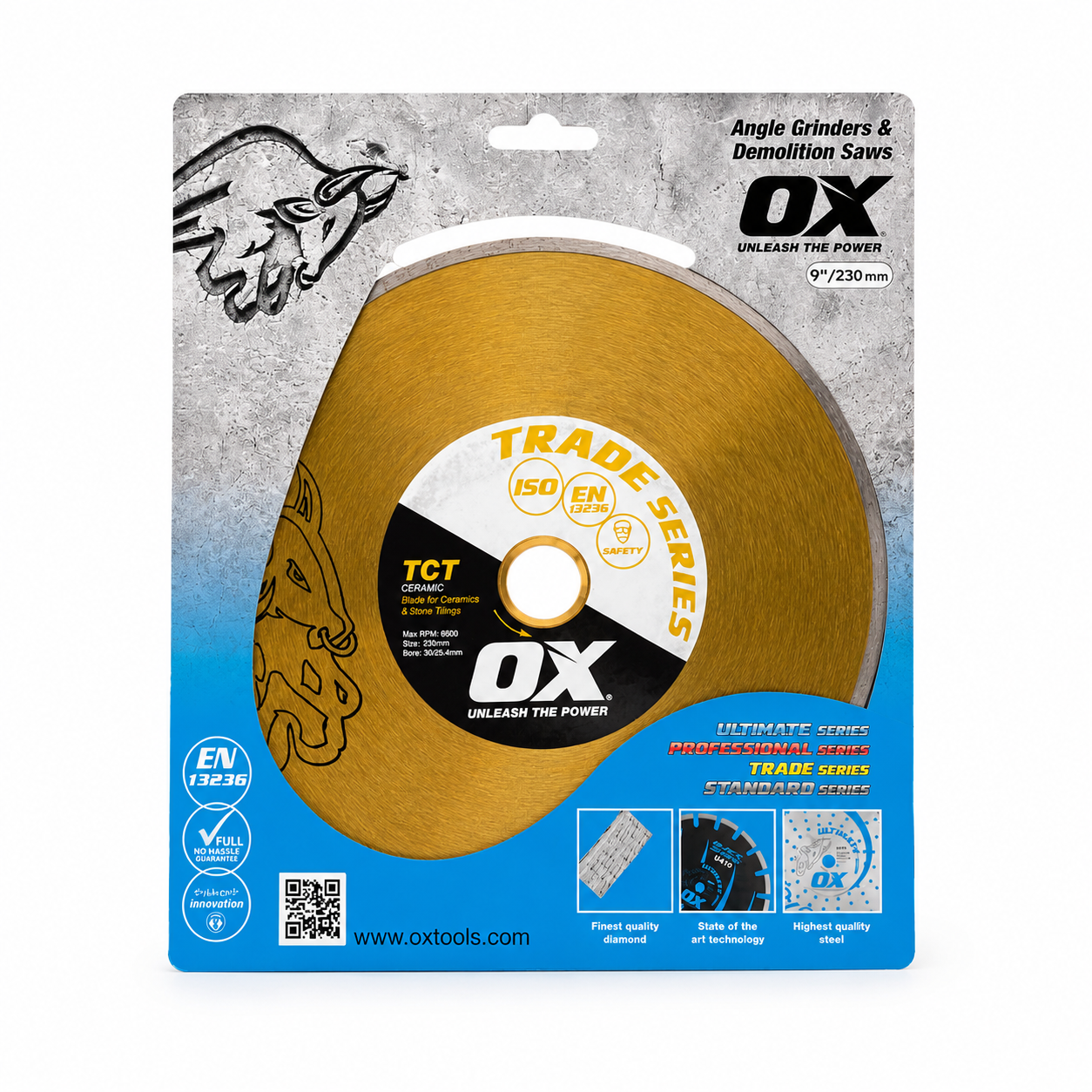 OX Trade Series TCT Ceramic Blade 230mm (9") – Ceramic & Stone Tile Cutting Disc