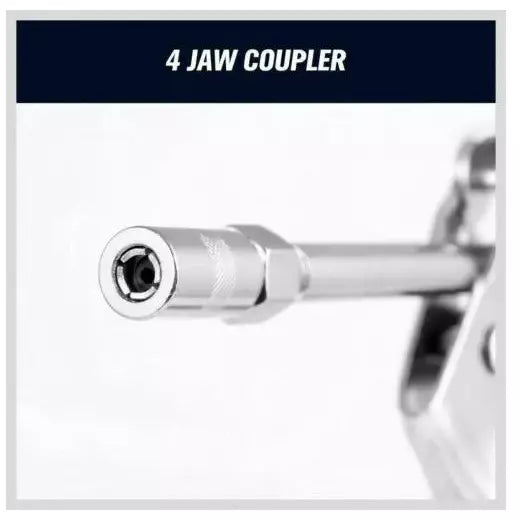2900PSI Grease Gun Manual Pistol Grip + 3OZ Cartridge Flexible Hose & Coupler - South East Clearance Centre