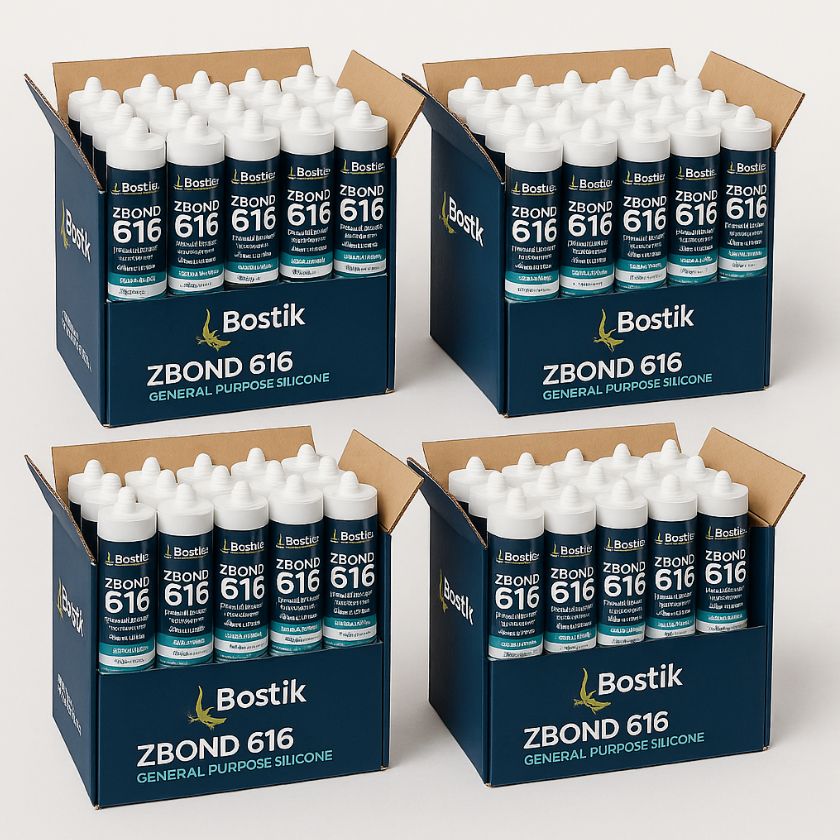 BOSTIK General Purpose Silicone, Neutral Cure (Box of 20) | Matt Black - South East Clearance Centre