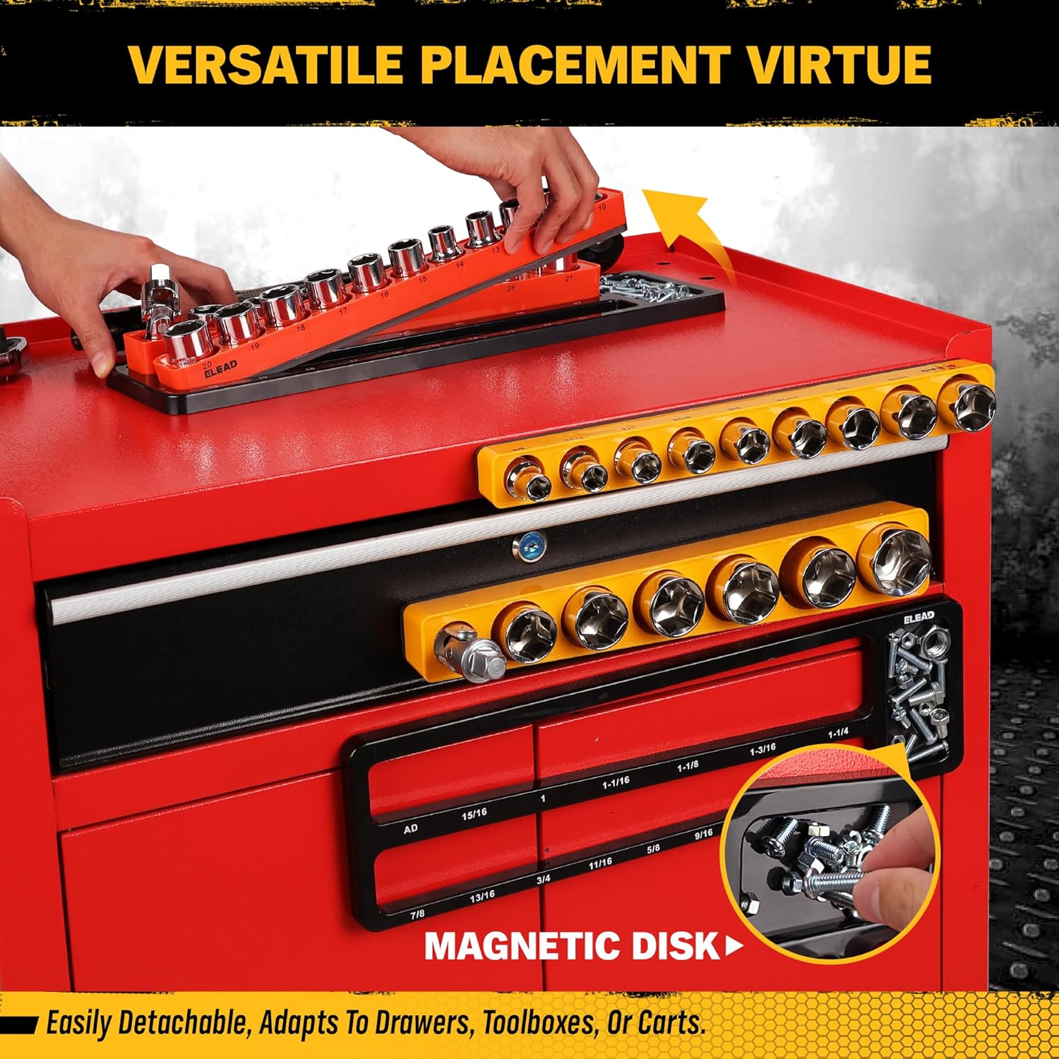 1/2" Drive Magnetic Detacheable Socket Organiser Set - South East Clearance Centre