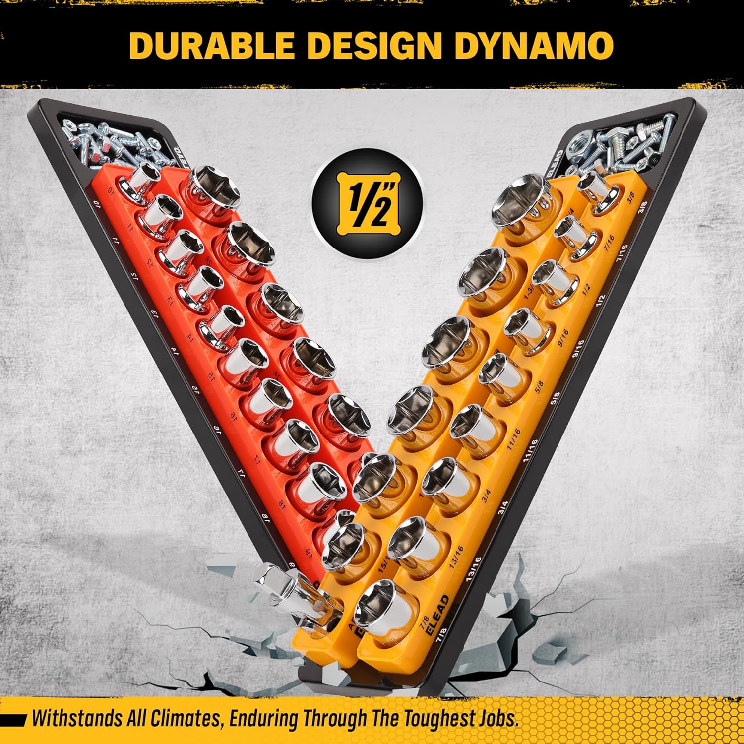 1/2" Drive Magnetic Detacheable Socket Organiser Set - South East Clearance Centre