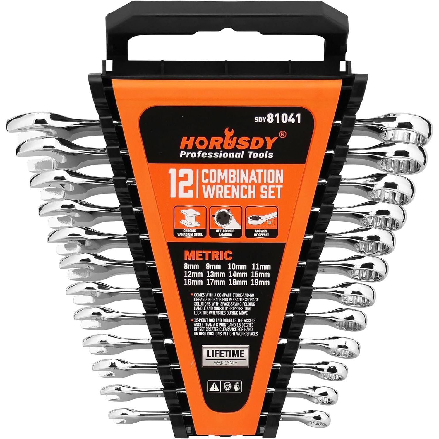 12 Piece Metric Combination Wrench Set | 12 Point | 8-19mm - South East Clearance Centre