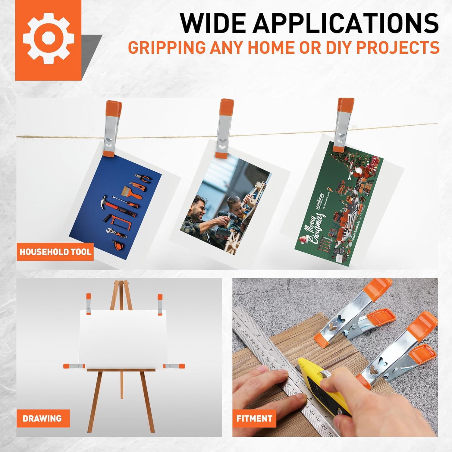 10-Piece 4" inch Spring Clamp, Spring Metal Spring Clamps, 1.5"-inch Jaw opening - South East Clearance Centre