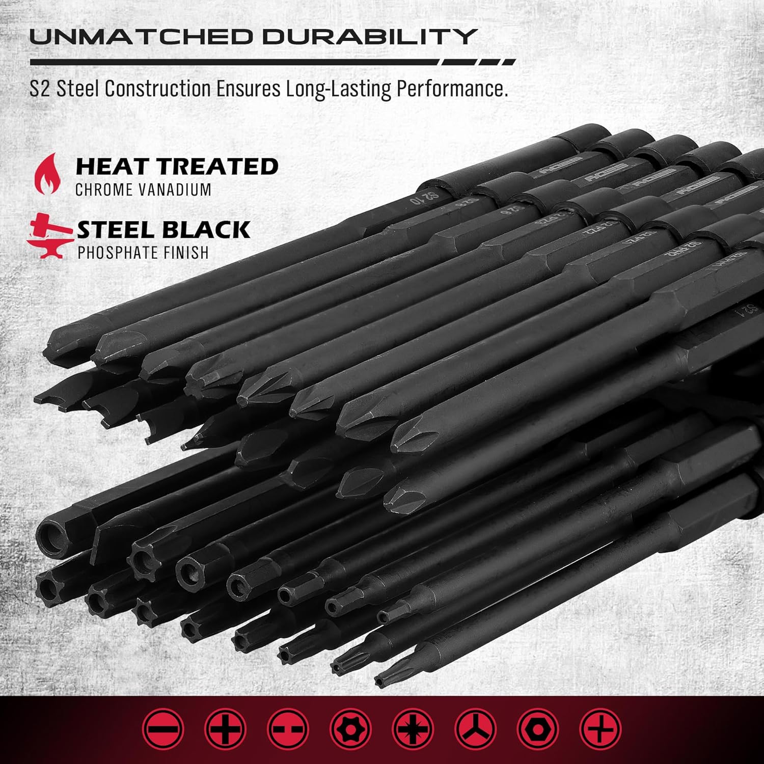 1/4" Extra Long Security Bit Set - South East Clearance Centre