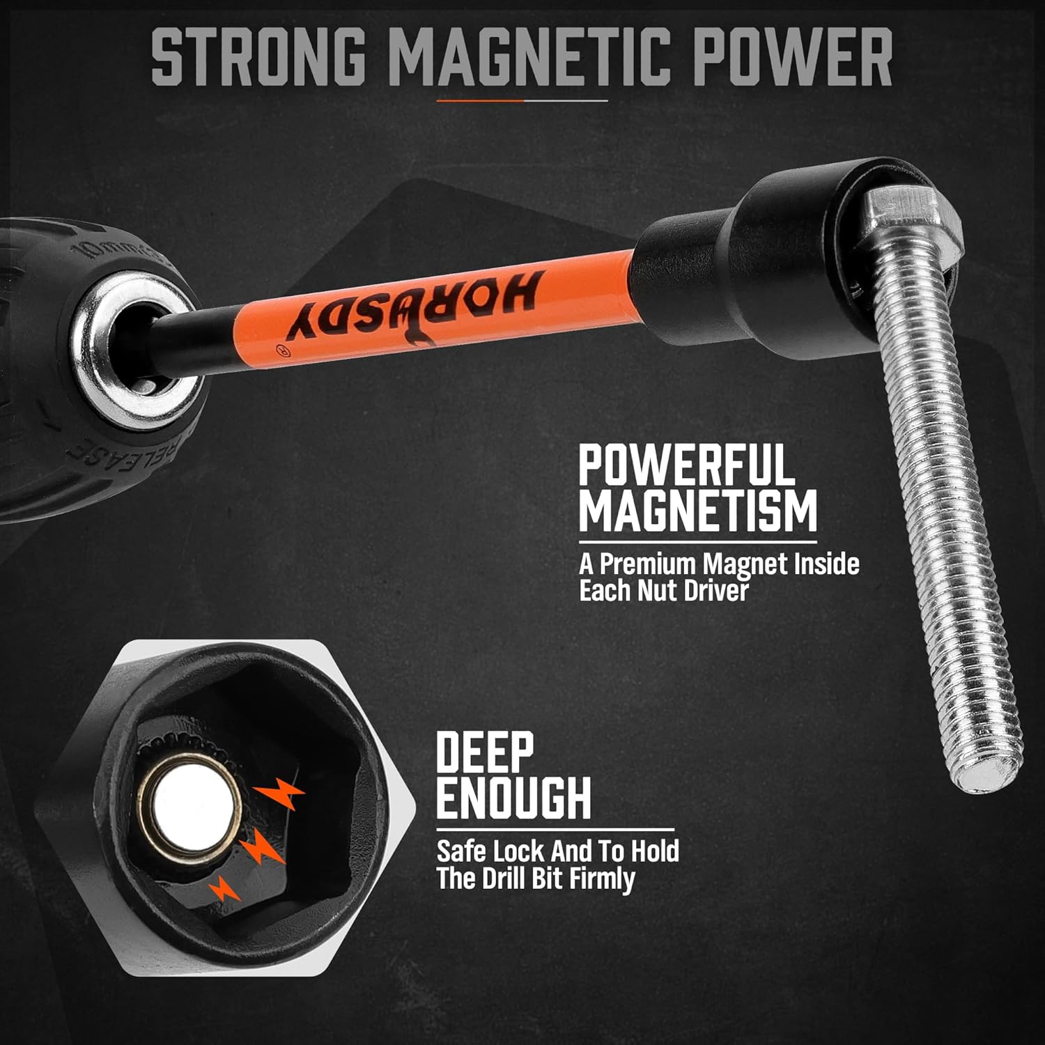 18 Piece Magnetic Nut Driver Set, 1/4" Quick Change - South East Clearance Centre