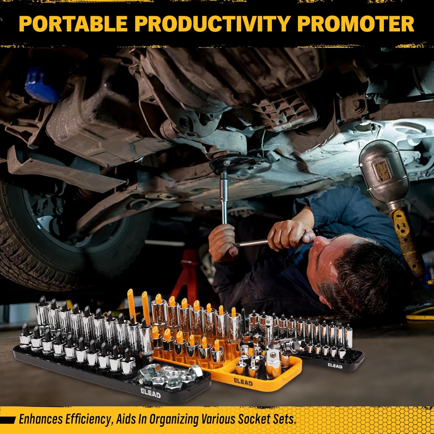 8-Piece Socket Organizer Tray Set | Metric & SAE | Durable ABS Resin | Holds 176 Standard & Deep Sockets | Ideal for Toolboxes Drawers and Mechanics - South East Clearance Centre