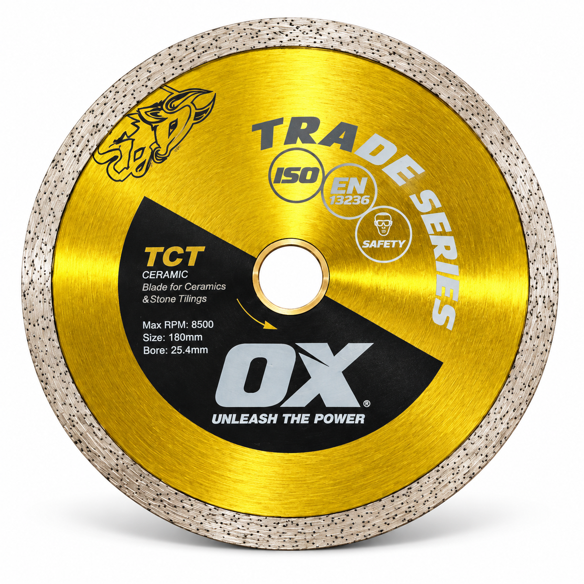 OX Trade Series 180mm Ceramic Tile Blade – 25.4mm Bore
