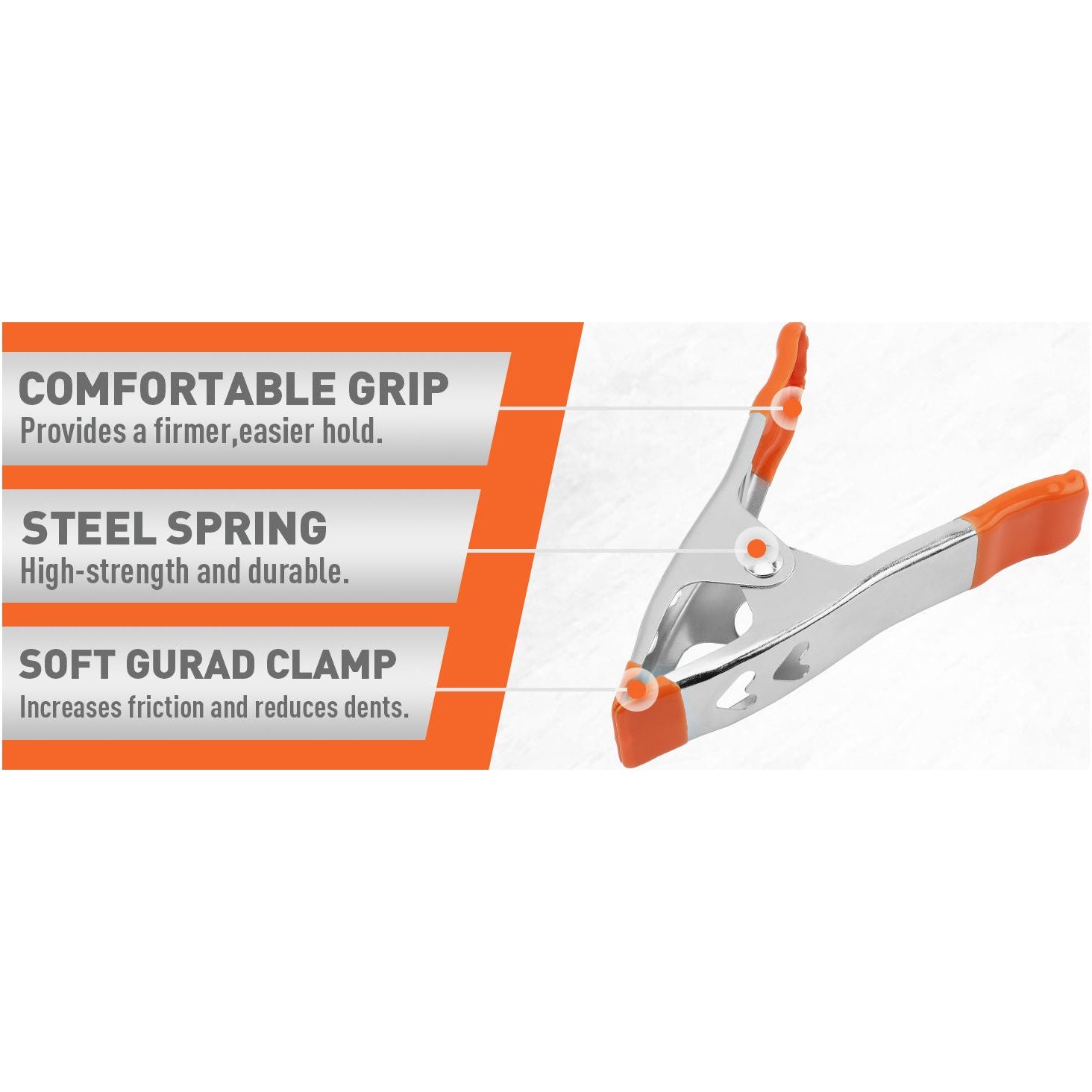 10-Piece 4" inch Spring Clamp, Spring Metal Spring Clamps, 1.5"-inch Jaw opening - South East Clearance Centre