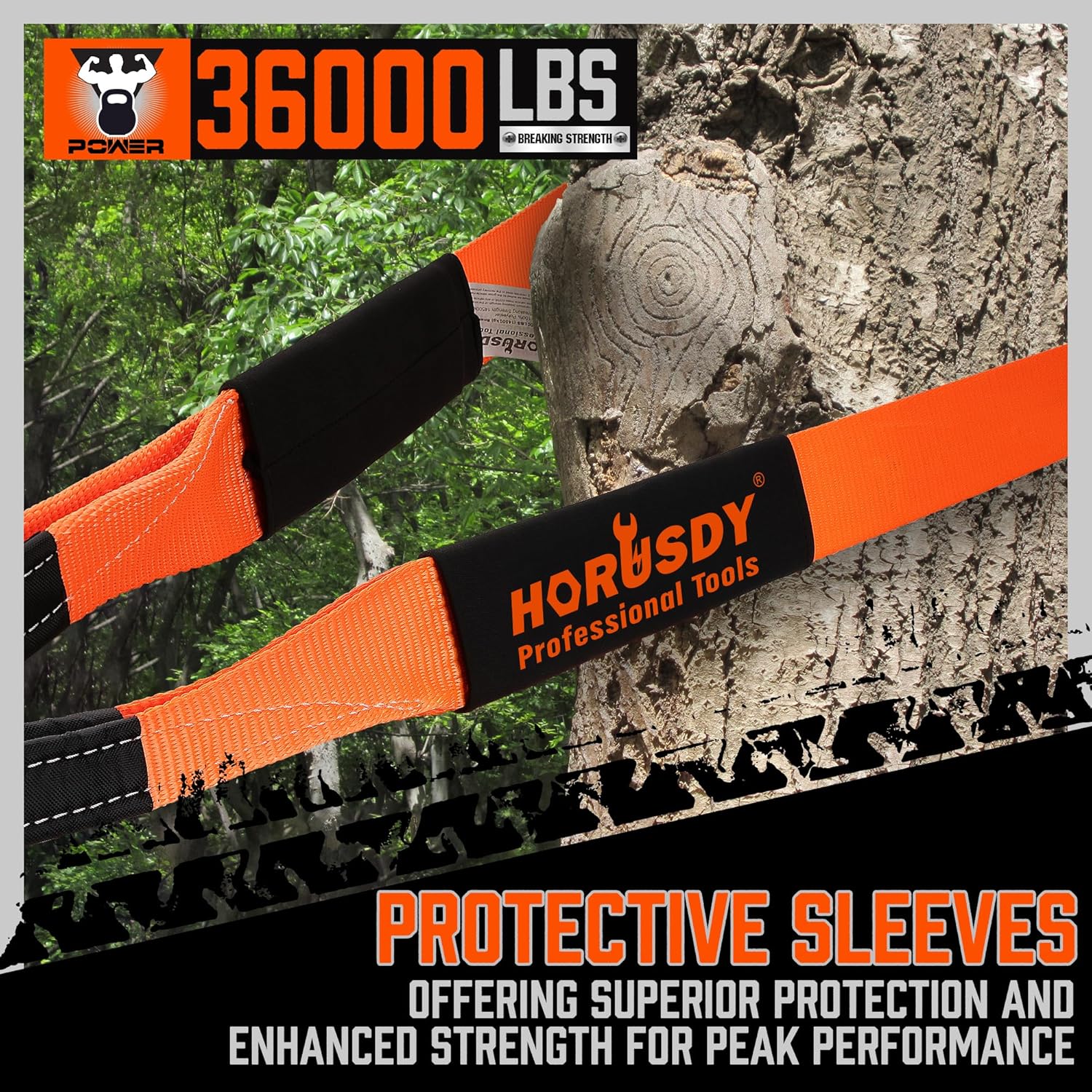 Nylon Heavy Duty Tow Strap Recovery Strap 3" x 8Ft - 36,000 LBS Break Strength, Recover Your Vehicle Stuck in Mud/Snow. - South East Clearance Centre
