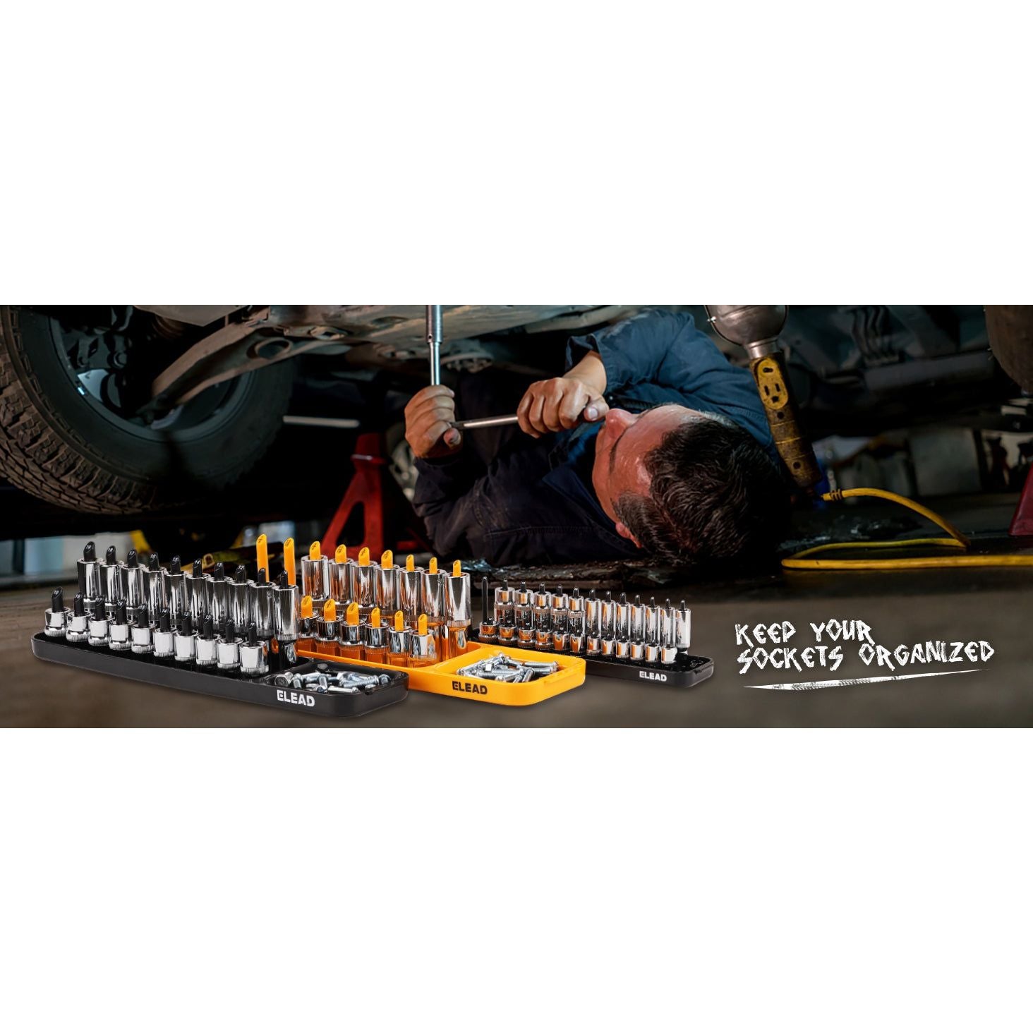 8-Piece Socket Organizer Tray Set | Metric & SAE | Durable ABS Resin | Holds 176 Standard & Deep Sockets | Ideal for Toolboxes Drawers and Mechanics - South East Clearance Centre