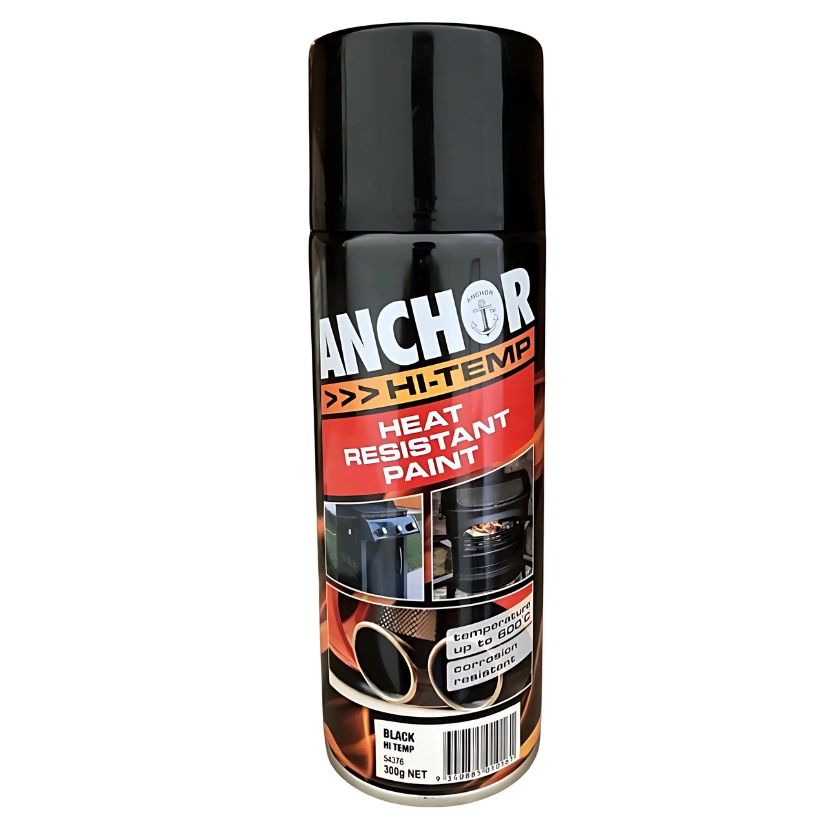 ANCHOR 54376 HI TEMP HEAT RESISTANT PAINT | Up to 600° | 300g - BLACK (Box of 6)