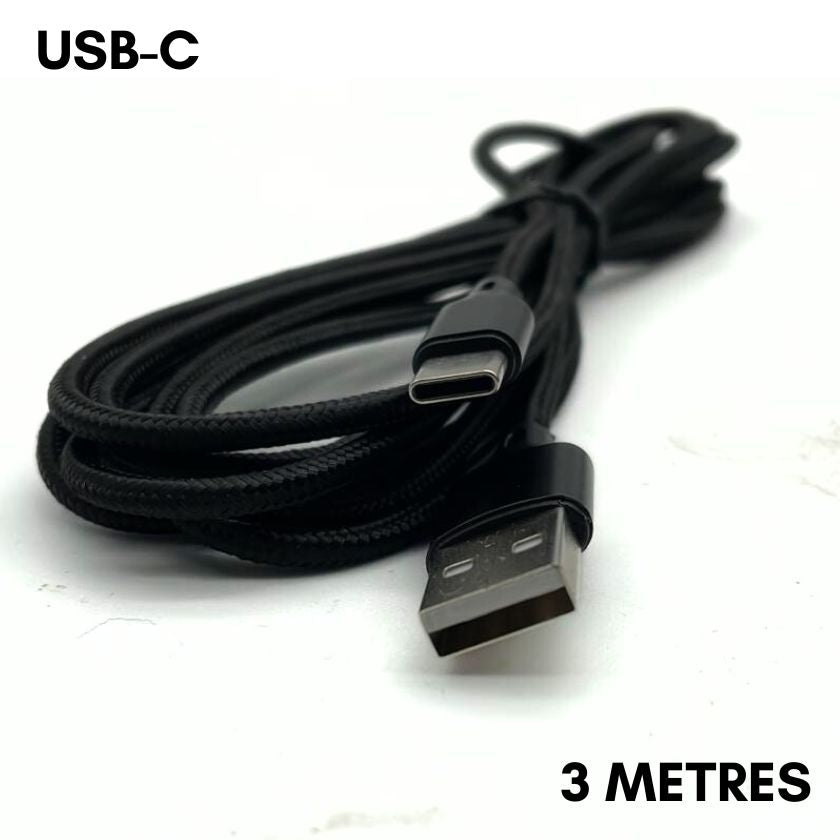 3 Metre USB Type C Data Charging Cable | COMPATIBLE WITH ANDROID - South East Clearance Centre