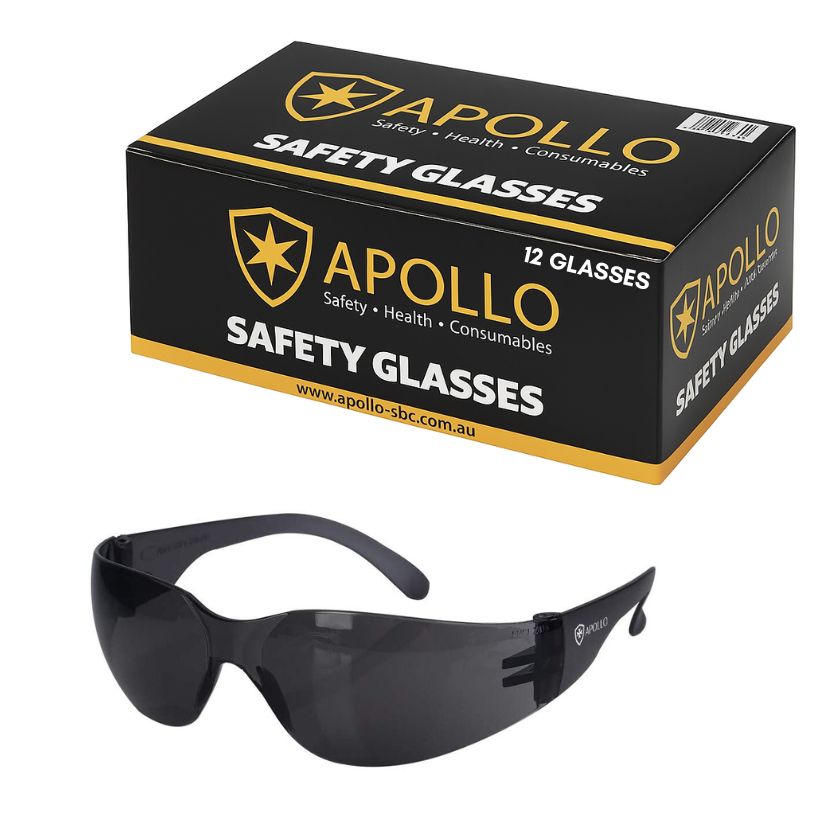 Apollo 6020S Cyborg Safety Glasses – Smoked Lens (Box of 12) - South East Clearance Centre