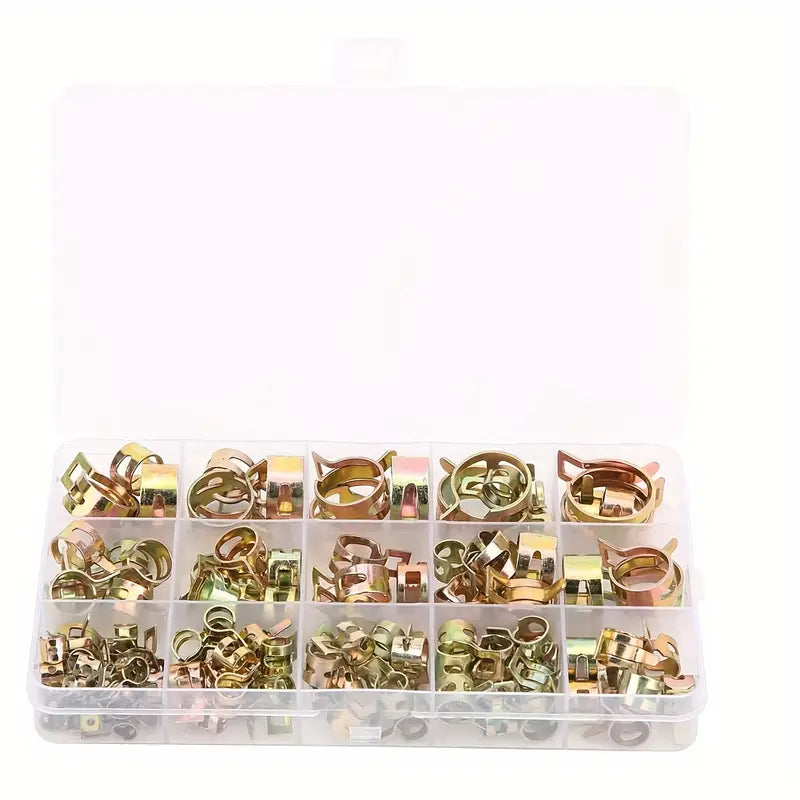 115 Piece Spring Hose Clamps Assortment Kit - South East Clearance Centre