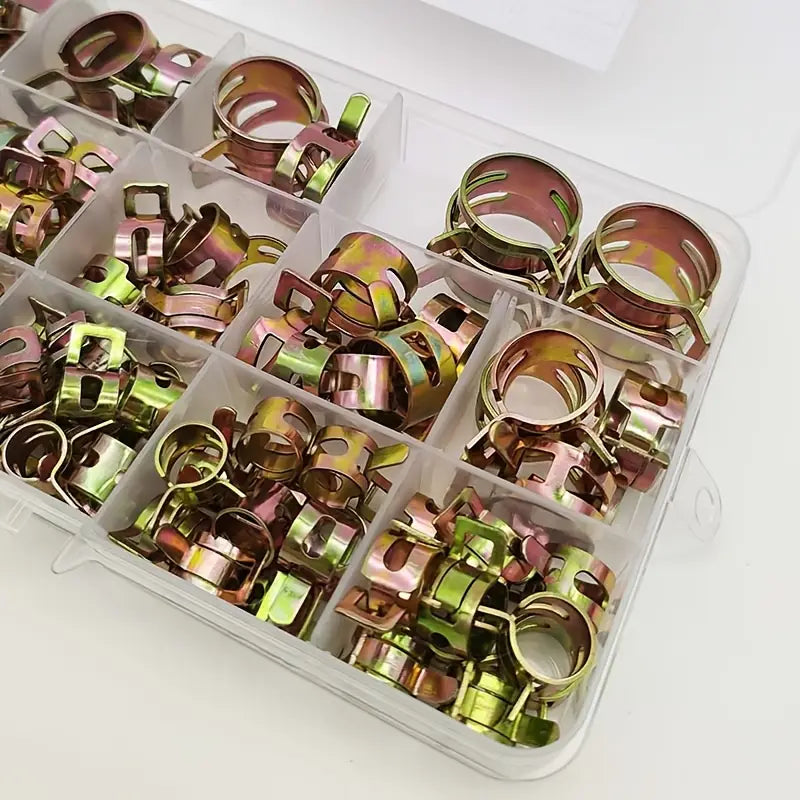 115 Piece Spring Hose Clamps Assortment Kit - South East Clearance Centre