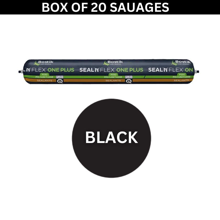 BOSTIK Polyurethane Sealant 600ml Seal N Flex Black 30619337 (Box of 20) - South East Clearance Centre