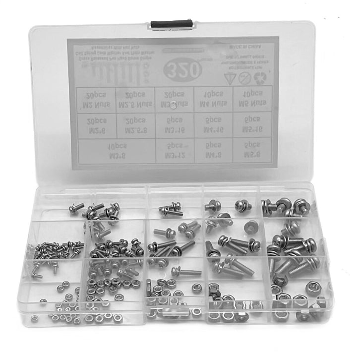 320 Piece 304 Stainless Steel Screw & Nut Assortment Kit - South East Clearance Centre
