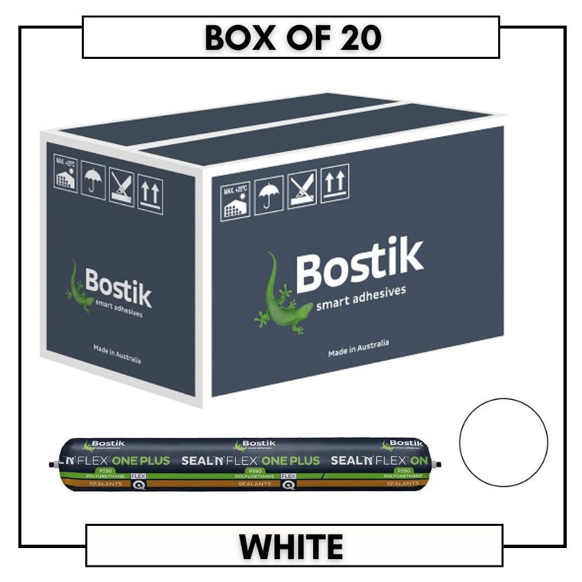 BOSTIK 30619348 Polyurethane Sealant 600ml Seal N Flex One Plus, WHITE (Box of 20) - South East Clearance Centre