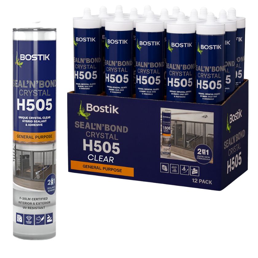(60 PACK) Bostik Seal ‘N’ Bond Crystal Clear Sealant & Adhesive H505 - FREE DELIVERY - South East Clearance Centre