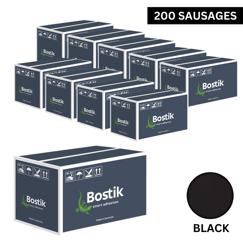 BOSTIK Polyurethane Sealant 600ml Seal N Flex Black 30619337 (Box of 200 Sausages) - South East Clearance Centre