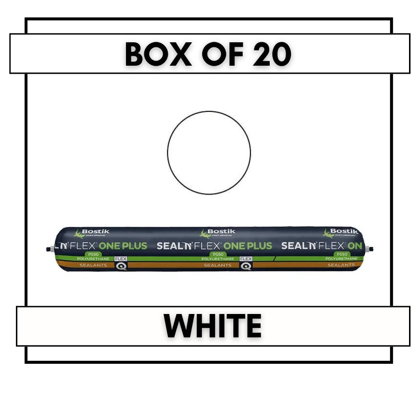 BOSTIK 30619348 Polyurethane Sealant 600ml Seal N Flex One Plus, WHITE (Box of 20) - South East Clearance Centre