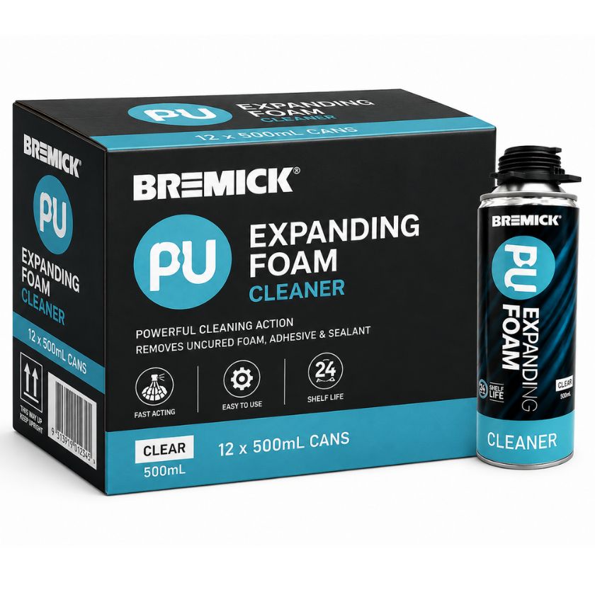 Bremick PU Expanding Foam Cleaner Clear 500ml – Box of 12 - South East Clearance Centre