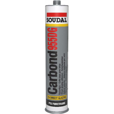 SOUDAL 105894 Carbond 955 DG Polyurethane Windscreen Adhesive Sealant 310ml Black - South East Clearance Centre
