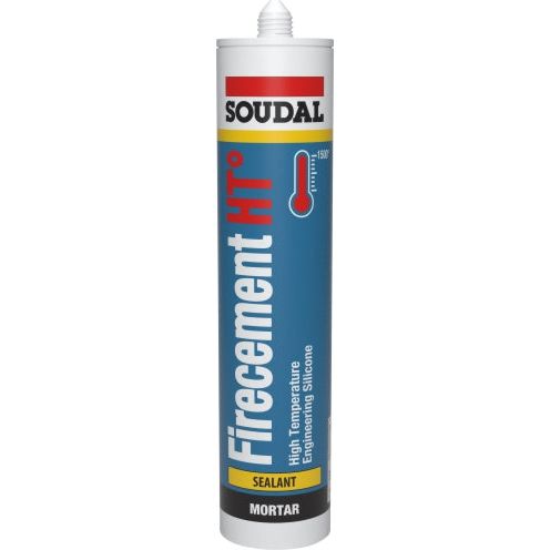 Soudal 310mL 108264 Firecement HT° Sealant (up to 1500°C) | Black