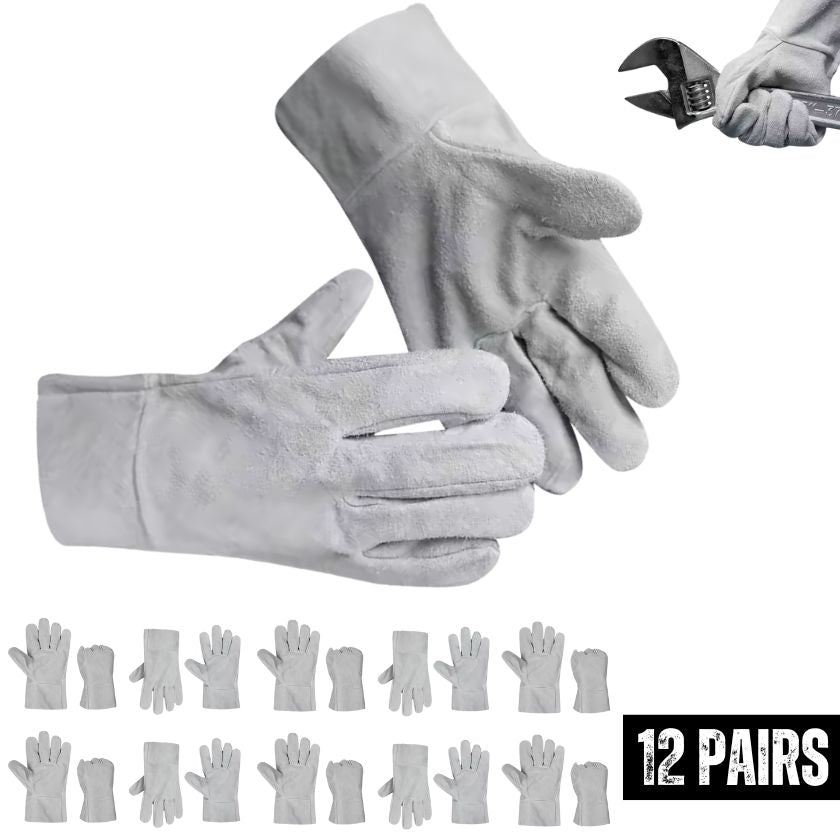 Safecorp General Purpose Leather Gloves (12 Pairs) - South East Clearance Centre
