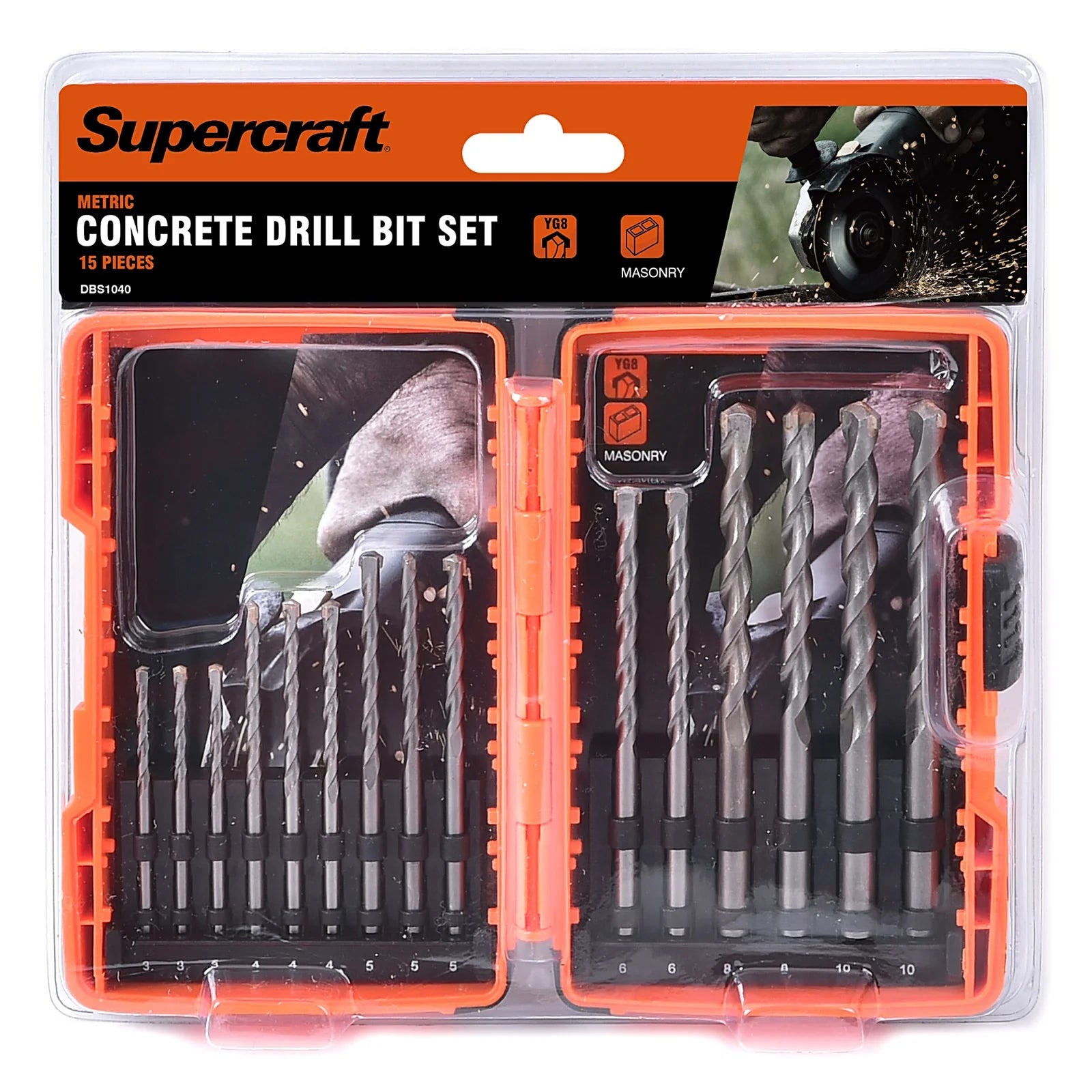 Supercraft 15-Piece Concrete Drill Set Metric - South East Clearance Centre