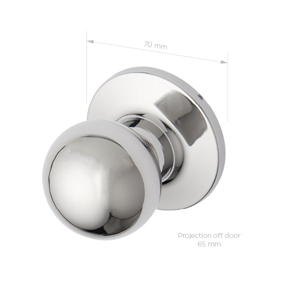 DK505VALPSS Delf Trade Passage Knob Set for doors 35mm - 45mm - South East Clearance Centre