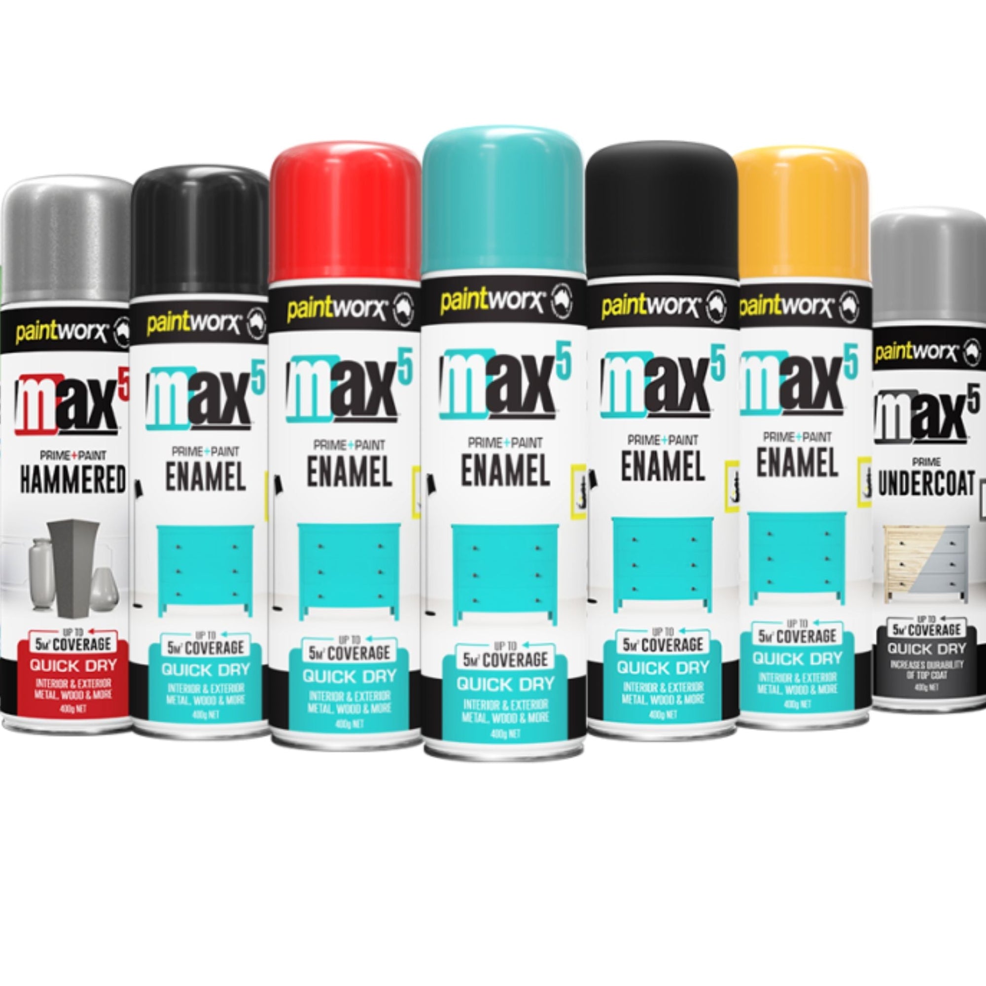 Paintworx MAX5 Enamel Paint + Primer 400g - South East Clearance Centre