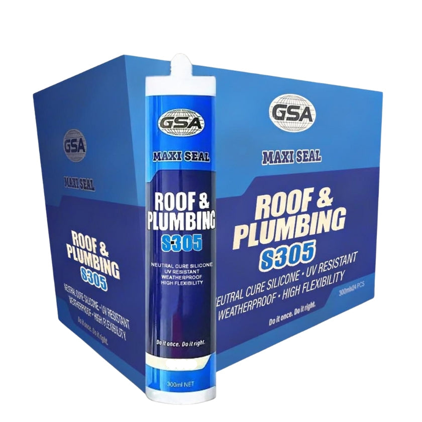 GSA S305 Roof & Plumbing Silicone 300ml - CLEAR - South East Clearance Centre