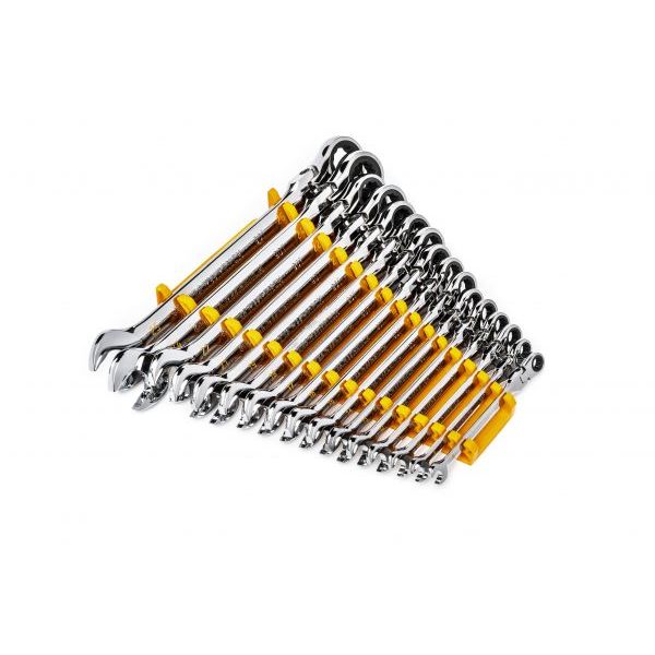 GEARWRENCH 86728STH 16pce 90-Tooth 12 Point Flex Head Ratcheting Combination Metric Wrench Set with allen key - South East Clearance Centre