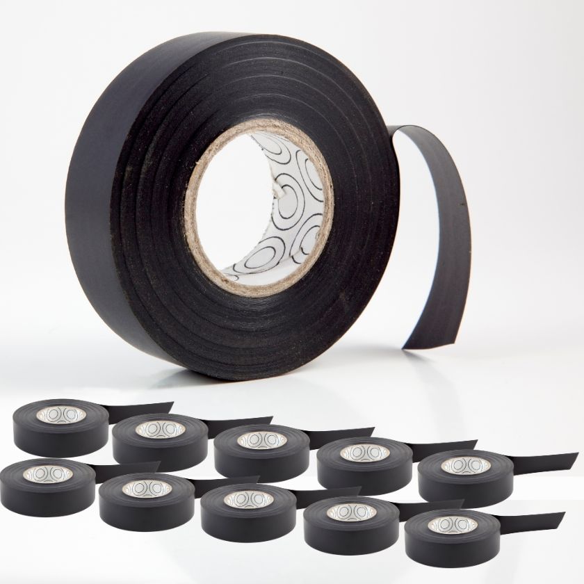 Black Electrical Tape - 19mm x 20m (0.18mm Thick) | Premium PVC Insulation Tape (Pack of 10) - South East Clearance Centre