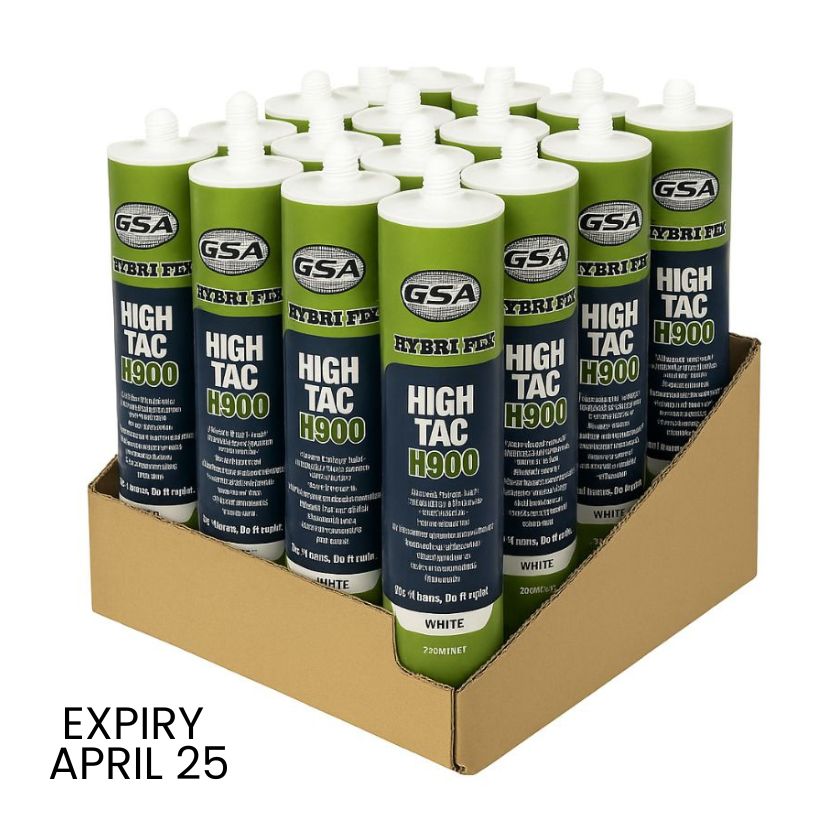 GSA Hybri Fix H900 High Tac Adhesive Sealant – White – 290ml – Carton of 20 (EXP APRIL 2025)