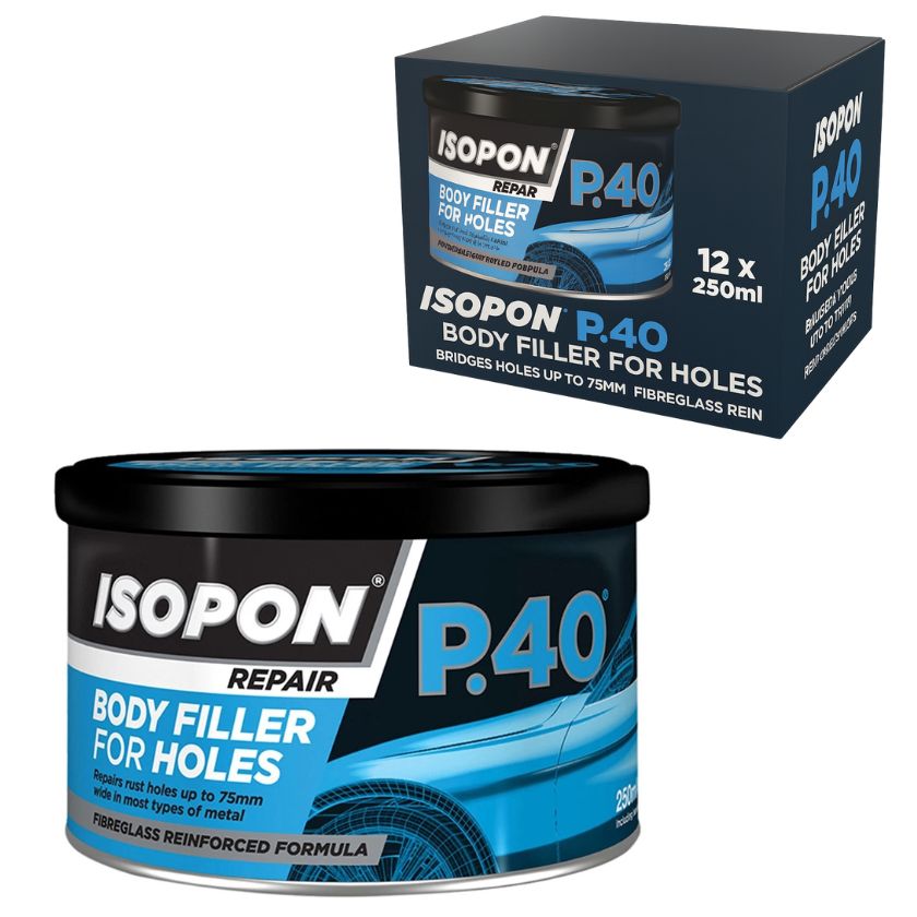 U-POL P40/S P.40 Auto Body Filler for Holes – 250 ml (UPOP40S) - South East Clearance Centre
