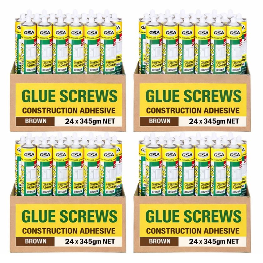 GSA Glue Screws Construction Adhesive 345gm - (96 Pack) - South East Clearance Centre