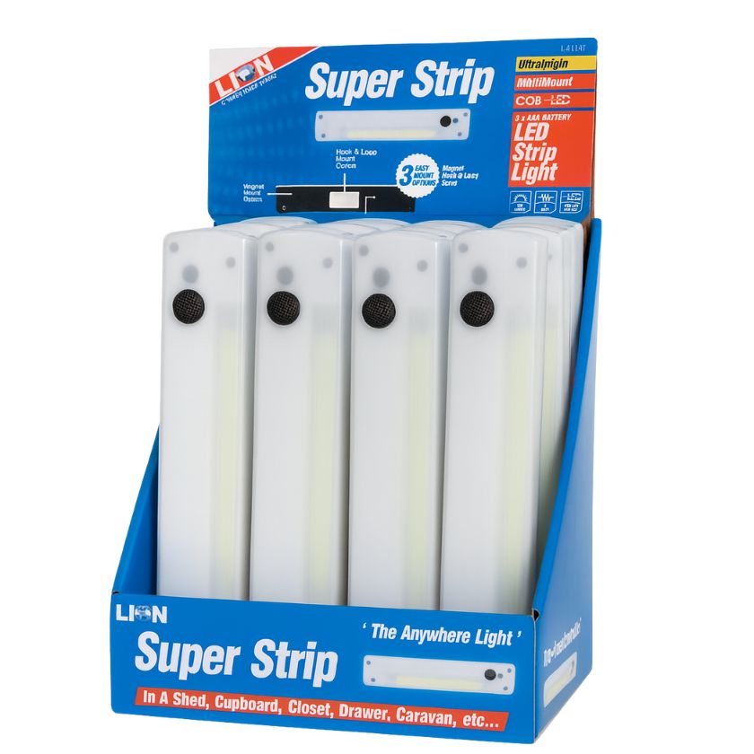 Magnetic Lion Super COB LED Strip Light – 3W, 120 Lumen, Battery Powered
