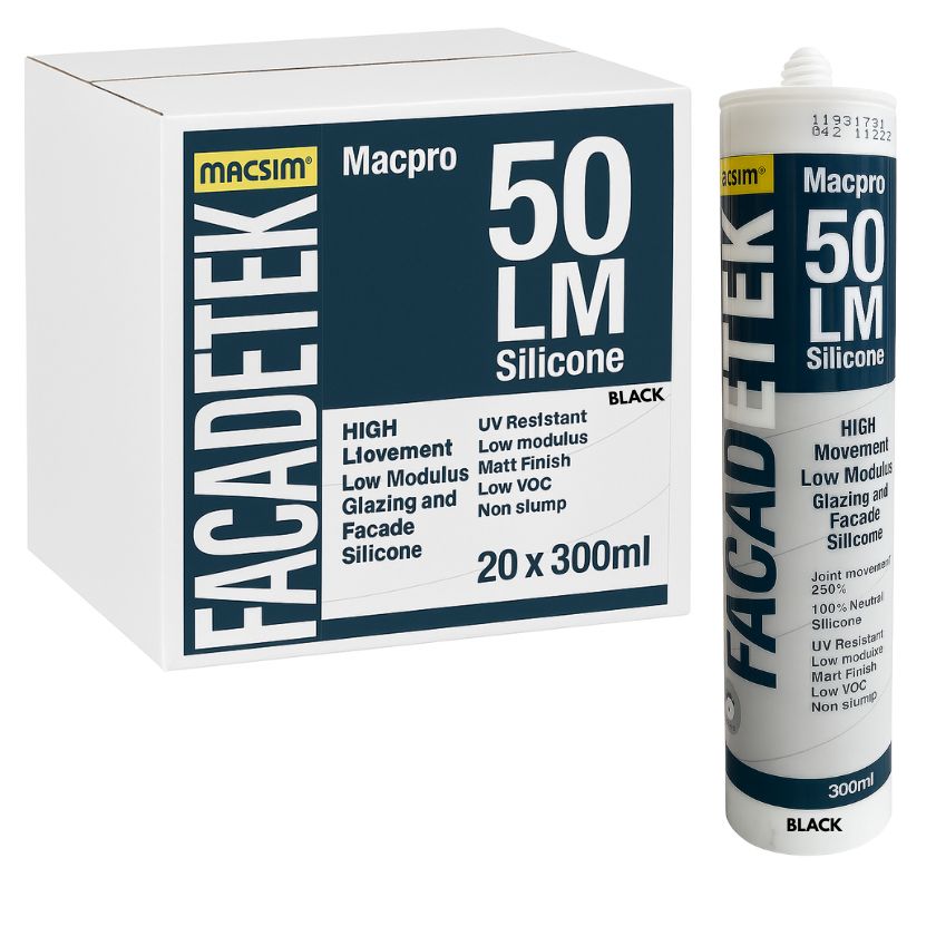 Macsim Facaditek Macpro 50LM Silicone Black – 300ml (Box of 20)