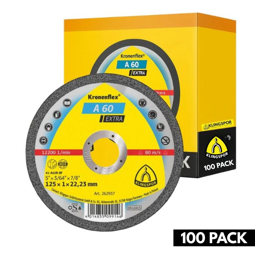 Klingspor Kronenflex A 60 Extra 125mm cutting disc - 25 Pack