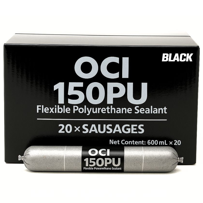 OCI 150PU FLEXIBLE POLYURETHANE SEALANT - BLACK 600ML (Box of 20) - South East Clearance Centre