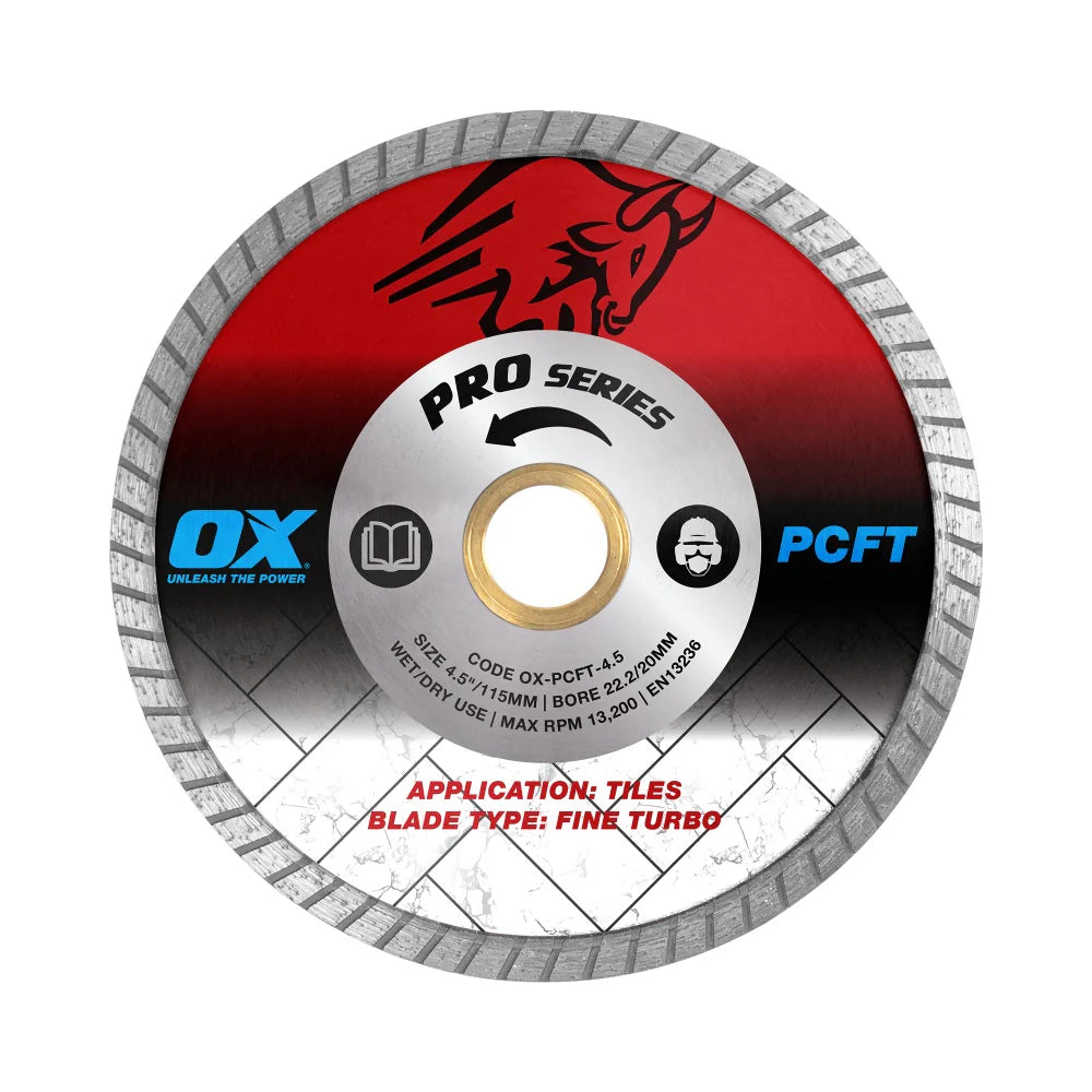 OX Tools - Pro 4.5” Fine Turbo Diamond Blade | OX-PCFT-4.5 - South East Clearance Centre