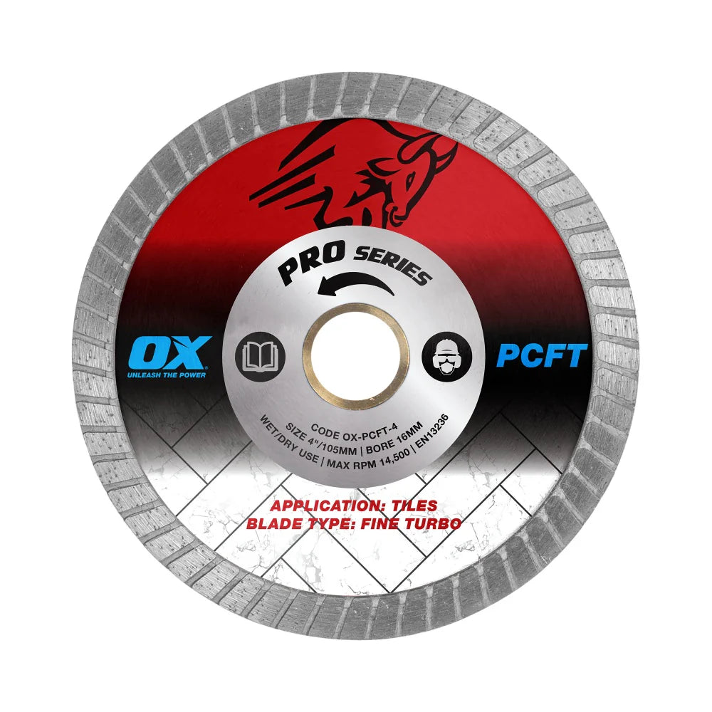 OX Tools - Pro 4” Fine Turbo Diamond Blade | OX-PCFT-4 - South East Clearance Centre