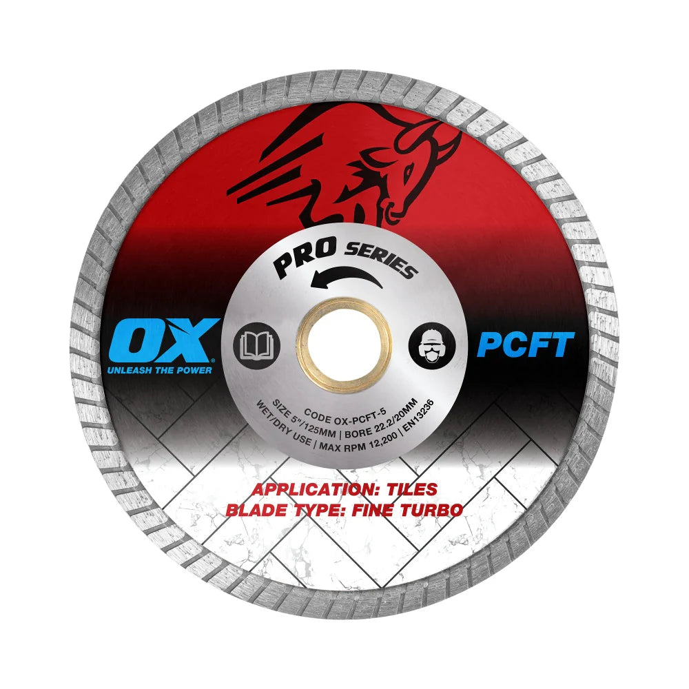 OX Tools - Pro 5” Fine Turbo Diamond Blade | OX-PCFT-5